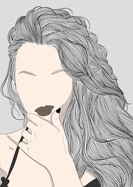 Girl with Beautiful Hair