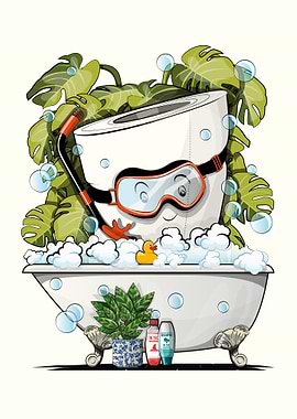 Toilet Paper Bubble Bath