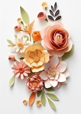 Flowers paper craft