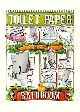 Toilet Paper in Bathroom