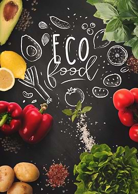 Eco Food chalk board