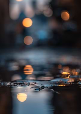 Bokeh city lights night