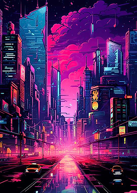 Cyberpunk City Japan
