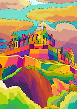 Edinburgh Castle Pop Art