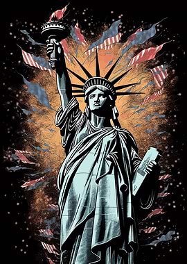 4th July statue of liberty