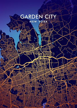 Garden City NY map