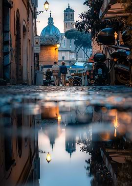 Rome italy reflection