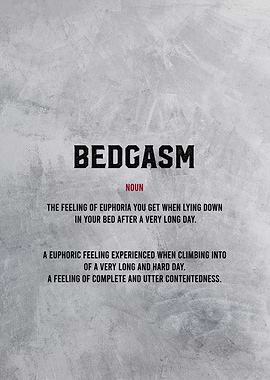 bedgasm definition