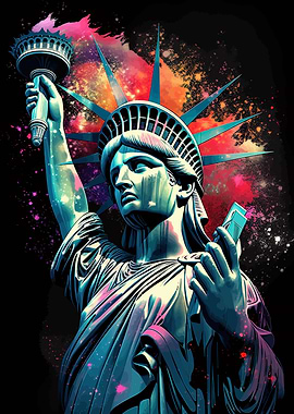 4th July statue of liberty