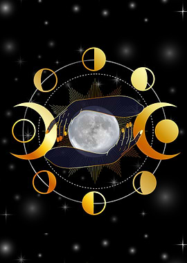 Full moon triple goddess