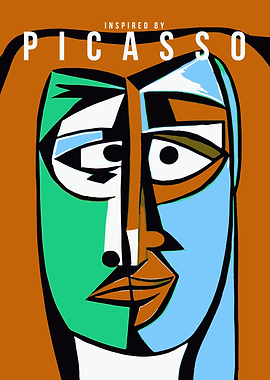 Cubism Face Picasso Style