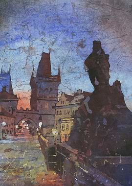 Charles Bridge Prague art