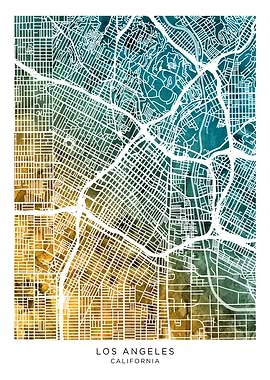 Los Angeles California Map