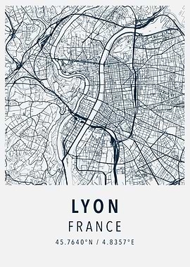 lyon simple map