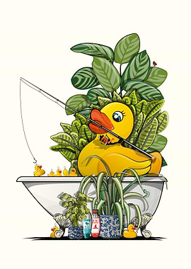 Squeaky Duck in Bathtub