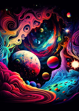 Colorful Solar System