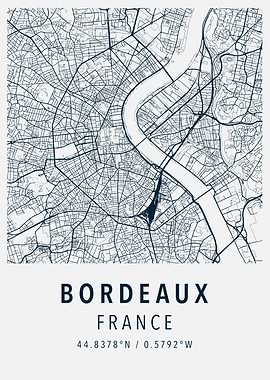 bordeaux simple map