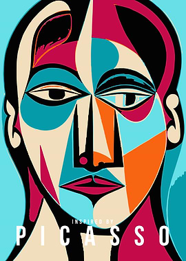 Colorful Cubism Portrait