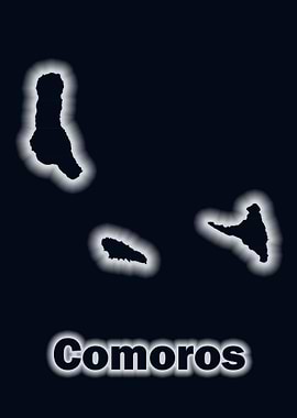 Comoros map glow