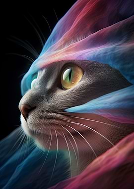 Cute Cat Wearing a Cloak