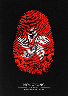 hongkong finger flag art