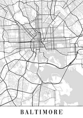 Baltimore White Map
