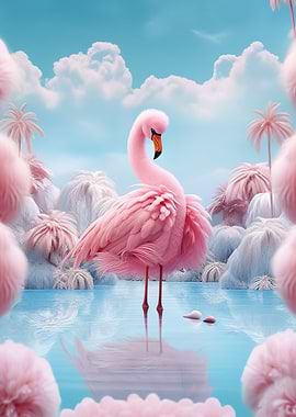 Beautiful Pink Flamingo
