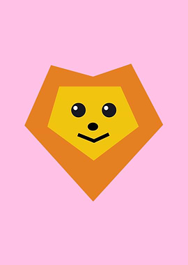 cute lion minimalism
