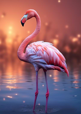 Beautiful Pink Flamingo