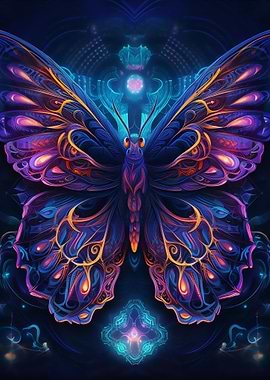 Light Pattern Butterfly