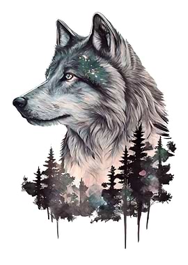 Watercolor Wolf
