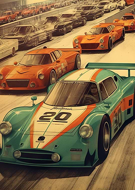 Trending Retro Racing Car