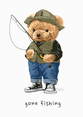 Gone fishing bear