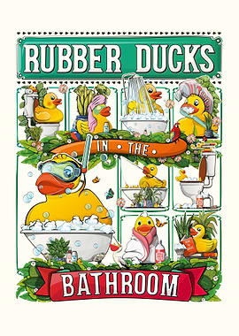 Rubber Ducks in Bathroom