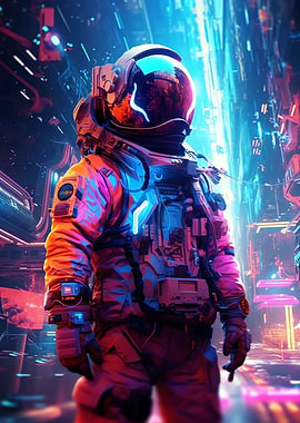 Astronaut Cyberpunk