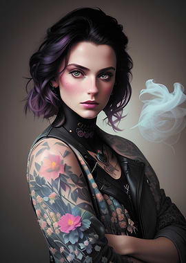 A punk girl with jacket