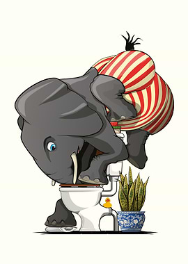 Elephant Bathroom Fun