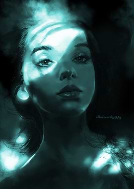 a portrait of a young girl