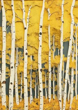 Aspen trees collage 2