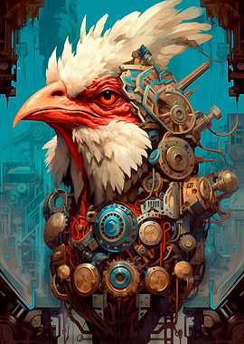 Steampunk rooster