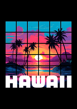 Vaporwave Hawaii 80s