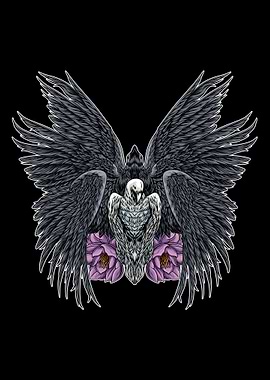 Raven Couple Illustration