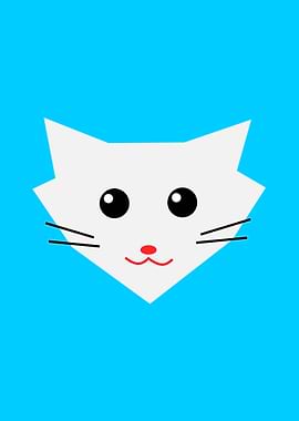 Minimalism cute cat