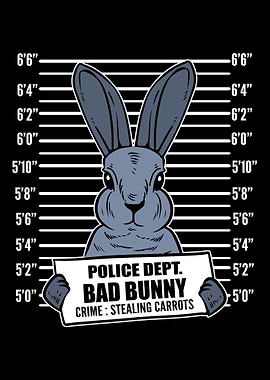 Mugshot Bad Rabbit Animal