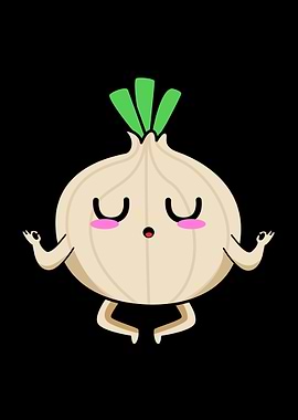 Onion Doing Yoga