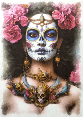La Catrina digital art