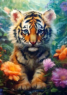Cute Baby Tiger
