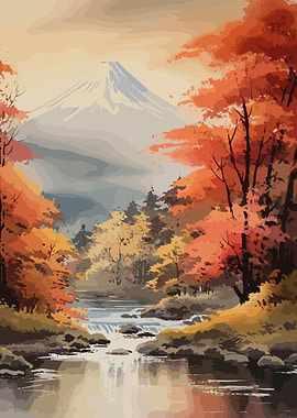 Mount Fuji During Autumn