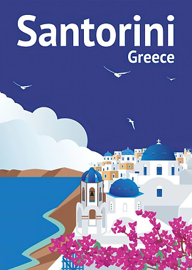 Santorini Travel poster