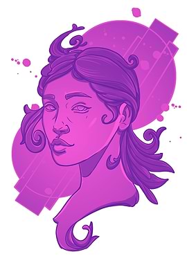 Vaporwave Girl Colorful